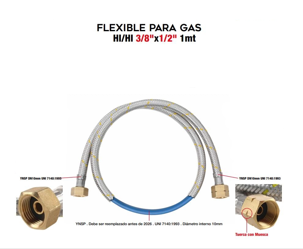 Connecteur flexible para gaz