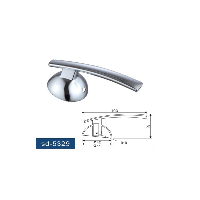 Poignée à levier simple en métal pour robinets de salle de bain, chromée pour robinet à cartouche de 35 mm