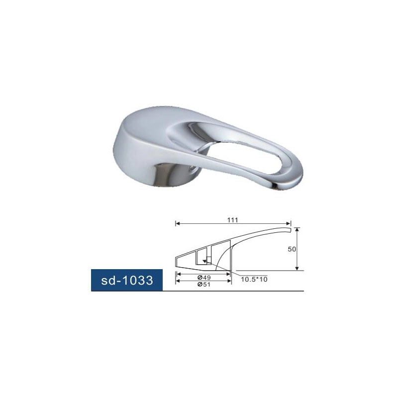Kit de poignée de robinet pour robinet à poignée unique avec cartouche de 40 mm – Poignée de rechange universelle en métal avec bouton et vis de réglage Chromé