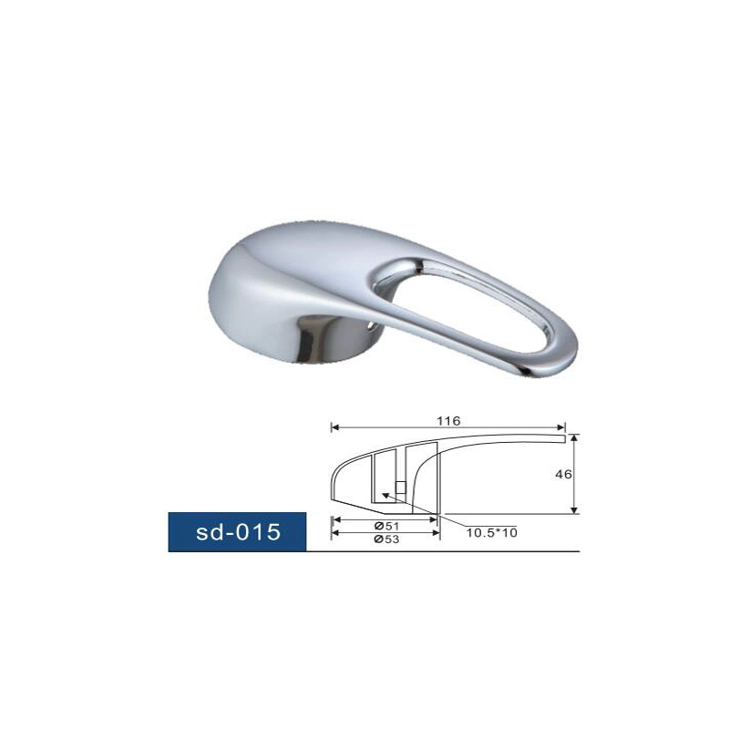 Kit de poignée de robinet pour robinet à poignée unique avec cartouche de 40 mm – Poignée de rechange universelle en métal avec bouton et vis de réglage Chrome poli