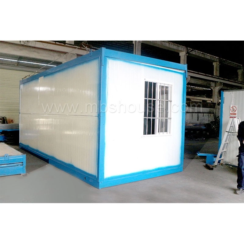 Maison de conteneur pliante portative à cadre en acier prête à l'emploi en usine