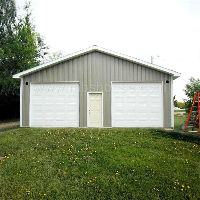 Bâtiment familial à structure à ossature d'acier modulaire pour entrepôt/garage