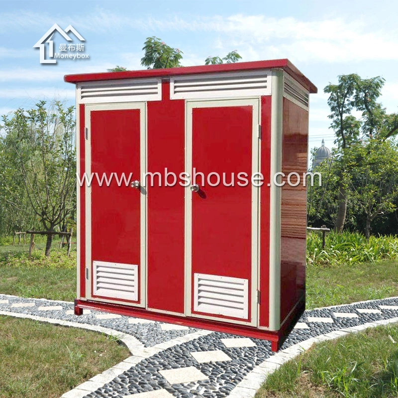 Nouvelle conception de toilettes mobiles portatives publiques à cadre en acier léger pour l'extérieur