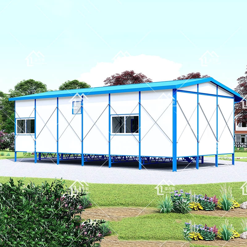 Conception de 68 m² Pas cher de 3 chambres Temporaire utilisant une maison préfabriquée avec terrasse