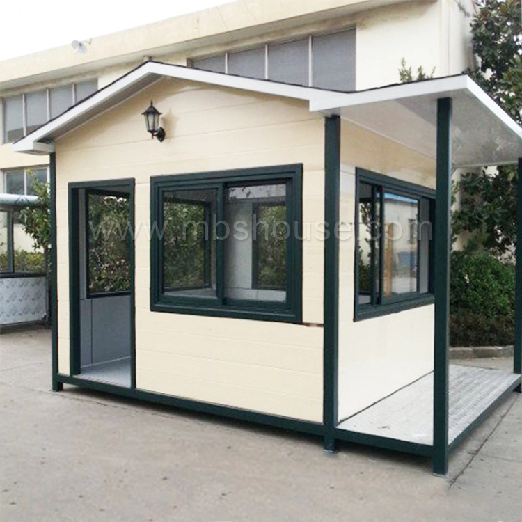 Maison modulaire personnalisée de kiosque de sécurité préfabriquée de haute qualité