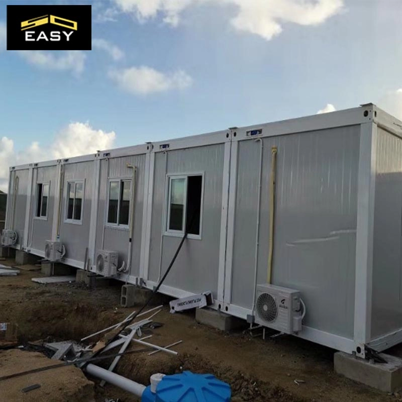 maison de conteneur modulaire à plat pour plans de construction de camps d'été portables
