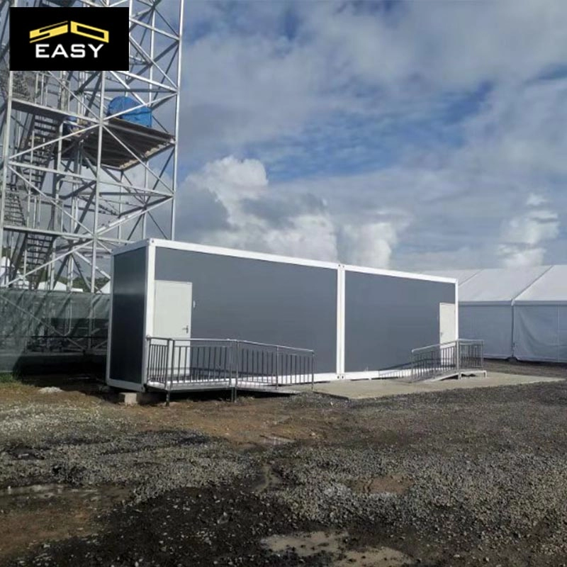 maison de conteneur modulaire à plat pour plans de construction de camps d'été portables