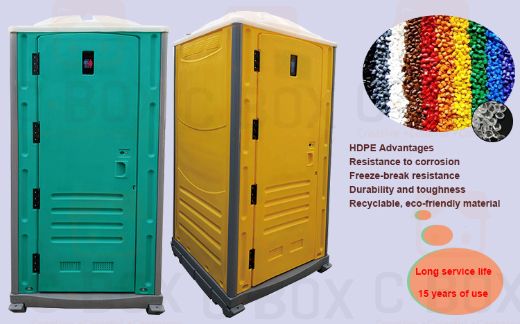 Toilettes portatives mobiles en plastique HDPE