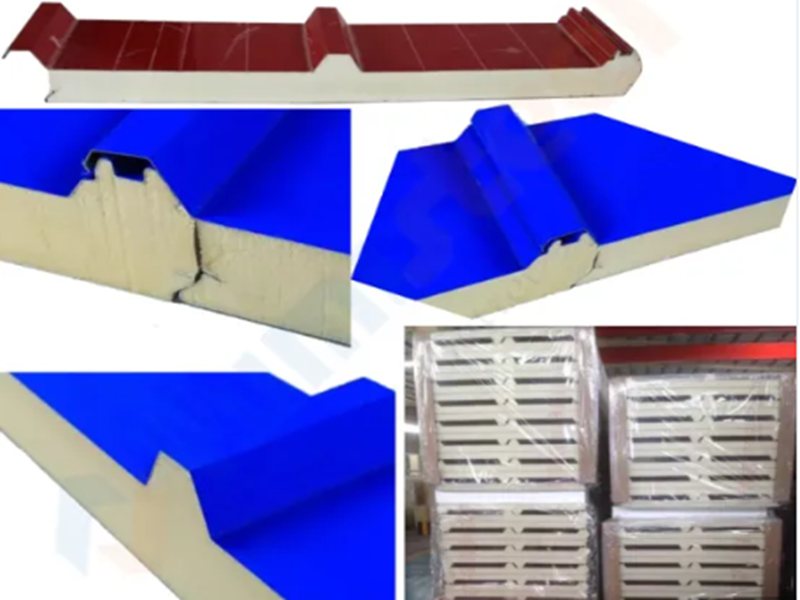 panneau de toit sandwich en polyuréthane pour bâtiment en acier