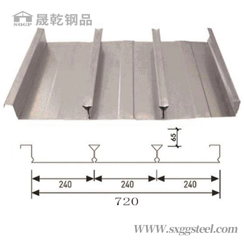 Plate-forme de plancher de type 720 à fermeture composite galvanisée ondulée