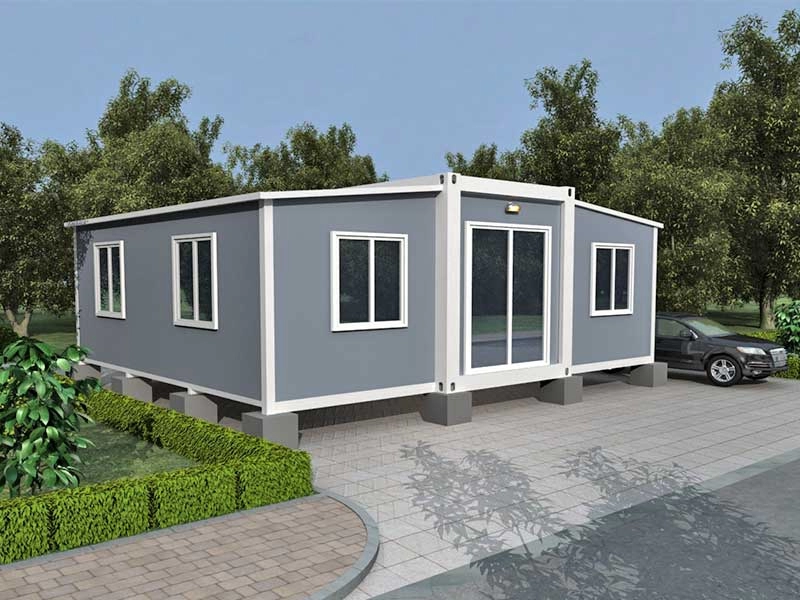 Maison de vie extensible préfabriquée, exportation de maisons mobiles entièrement meublées