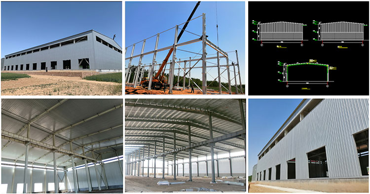 Entrepôt de matériaux de structure métallique de construction préfabriquée moderne
