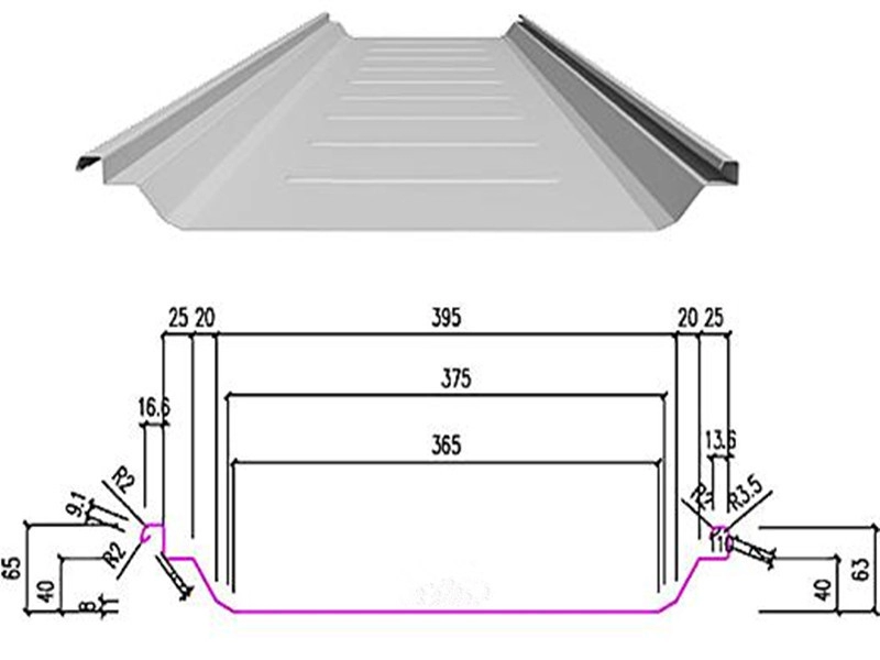 Feuilles de toiture en acier ondulé pour système de panneaux métalliques préfabriqués