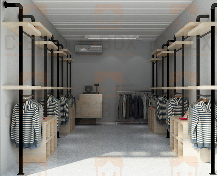 maison conteneur pour magasin de vêtements