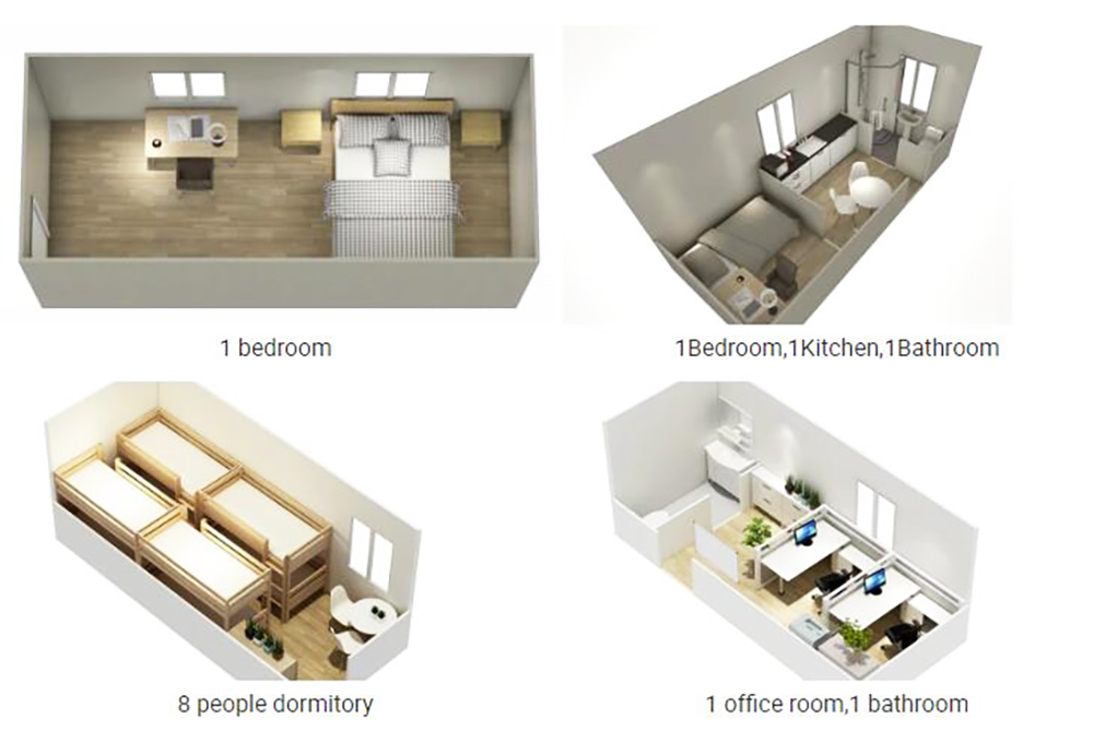 Aménagement intérieur de la maison conteneur