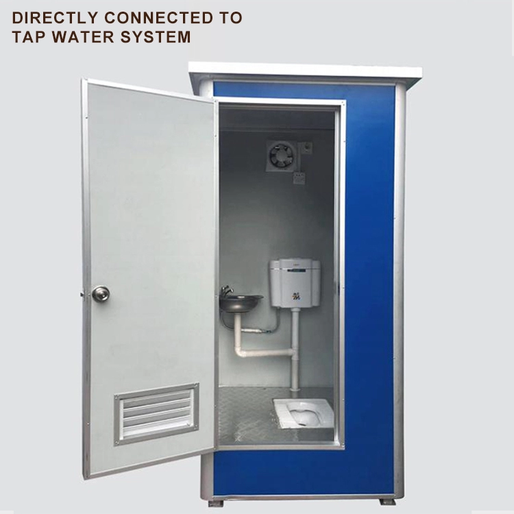 Toilettes mobiles extérieures mobiles faciles à assembler, toilettes publiques portables, toilettes préfabriquées en acier