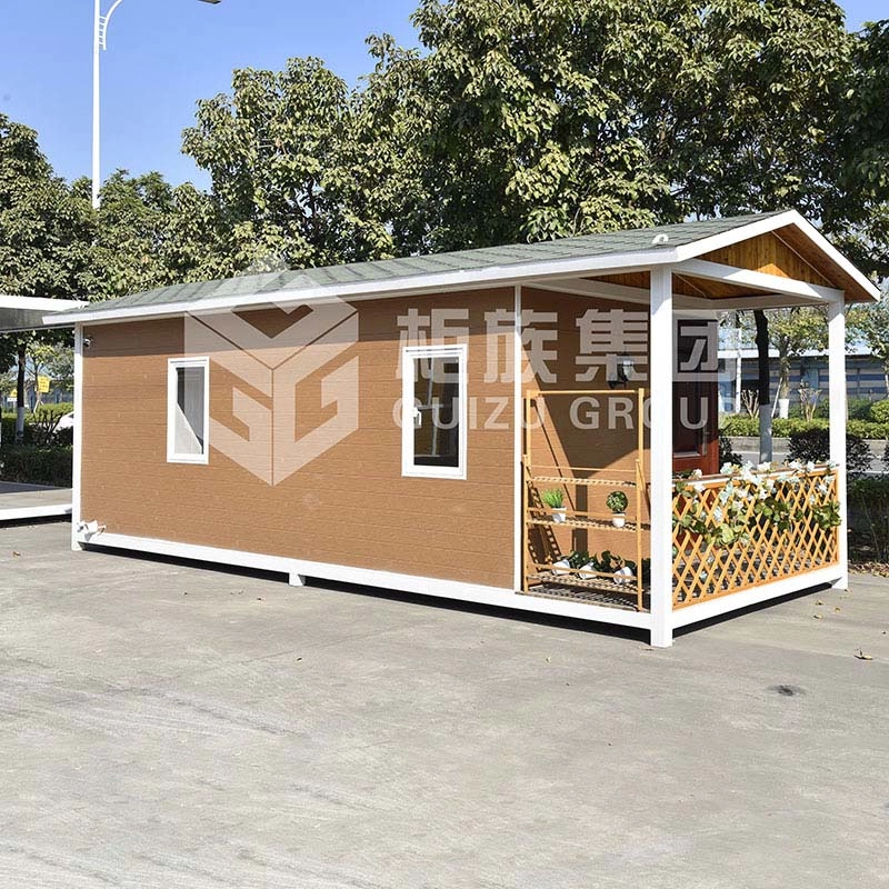 OEM 20ft Chine fournit une maison en bois modulaire préfabriquée avec cadre en acier