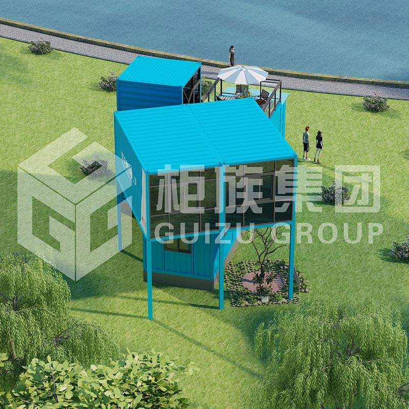 Bureau de conteneurs maritimes de luxe en Chine de 40 pieds avec fenêtres françaises