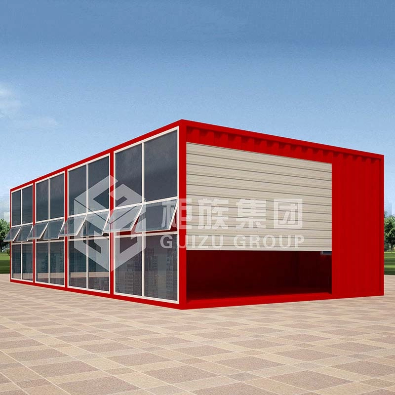 Maison de conteneur d'expédition mobile préfabriquée personnalisée en usine ODM Chine pour bureau avec fenêtres françaises