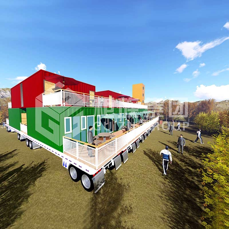 Hôtel de plage en bord de mer de conteneur élégant mobile préfabriqué en Chine