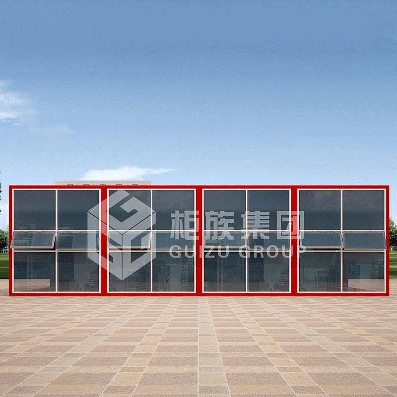 Maison de conteneur d'expédition mobile préfabriquée personnalisée en usine ODM Chine pour bureau avec fenêtres françaises