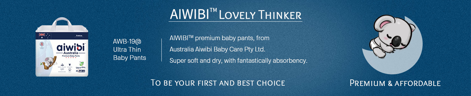 Pantalons jetables pour bébé Aiwibi ultra fins et légers de qualité supérieure avec une capacité d'absorption superbe