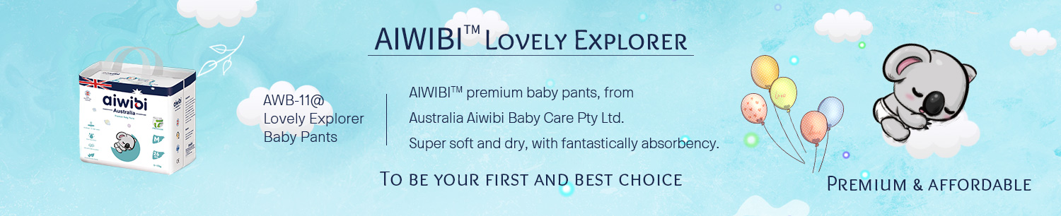 Forme respirable jetable de Q de pantalon de bébé d'AIWIBI avec la feuille de dessus de relief douce superbe de perle