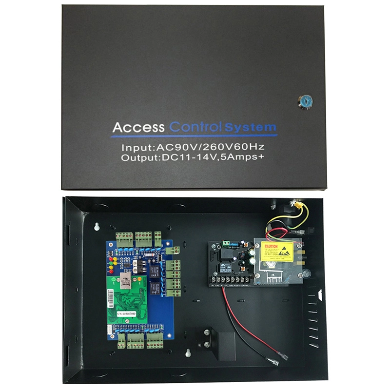 Panneau de contrôle d'accès RFID réseau à 2 portes avec alimentation d'accès AC110V/220V
