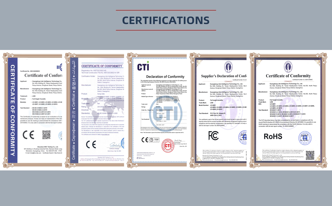 Certificat CE de tourniquet de trépied