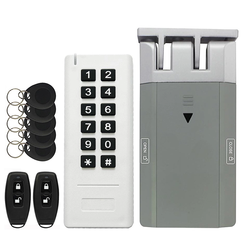 Serrure de porte à télécommande intelligente sans fil, sécurité 433MHz, sans clé, avec antivol et 4 clés