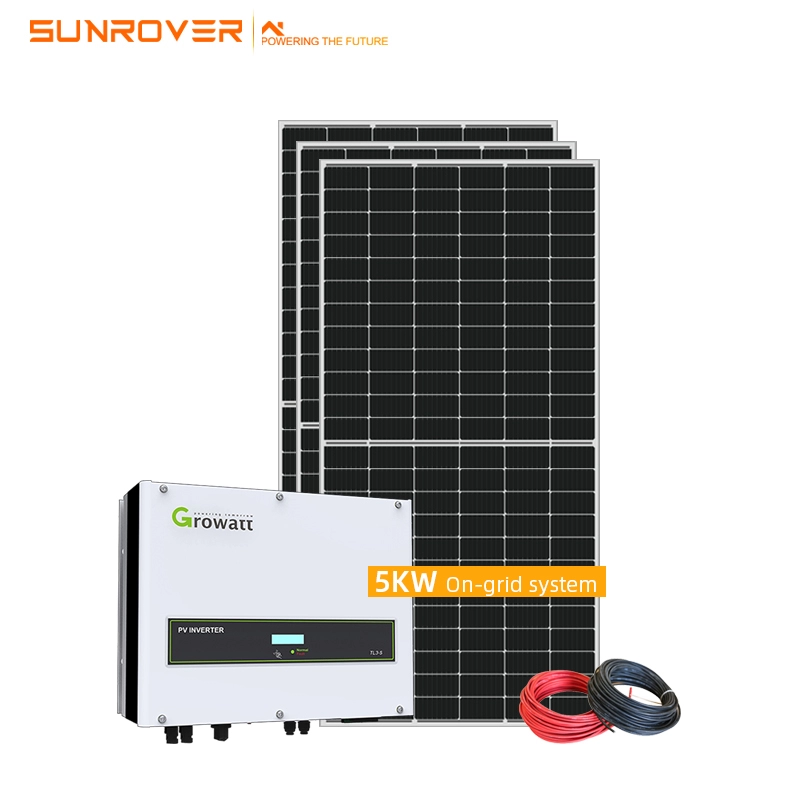 Système solaire bifacial 5KW de haute qualité sur réseau