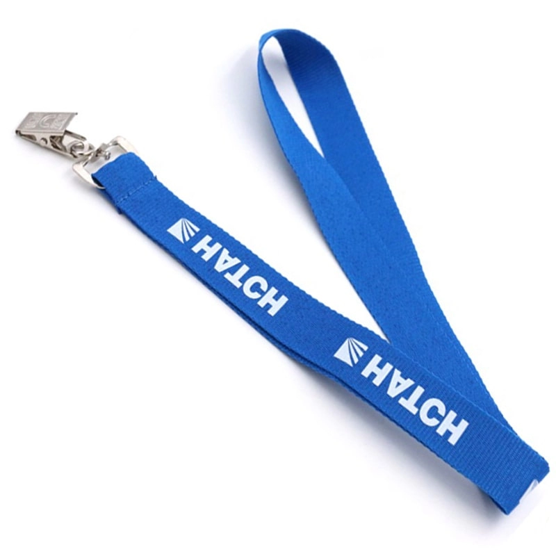 Fabricant de lanière en nylon avec logo personnalisé bleu
