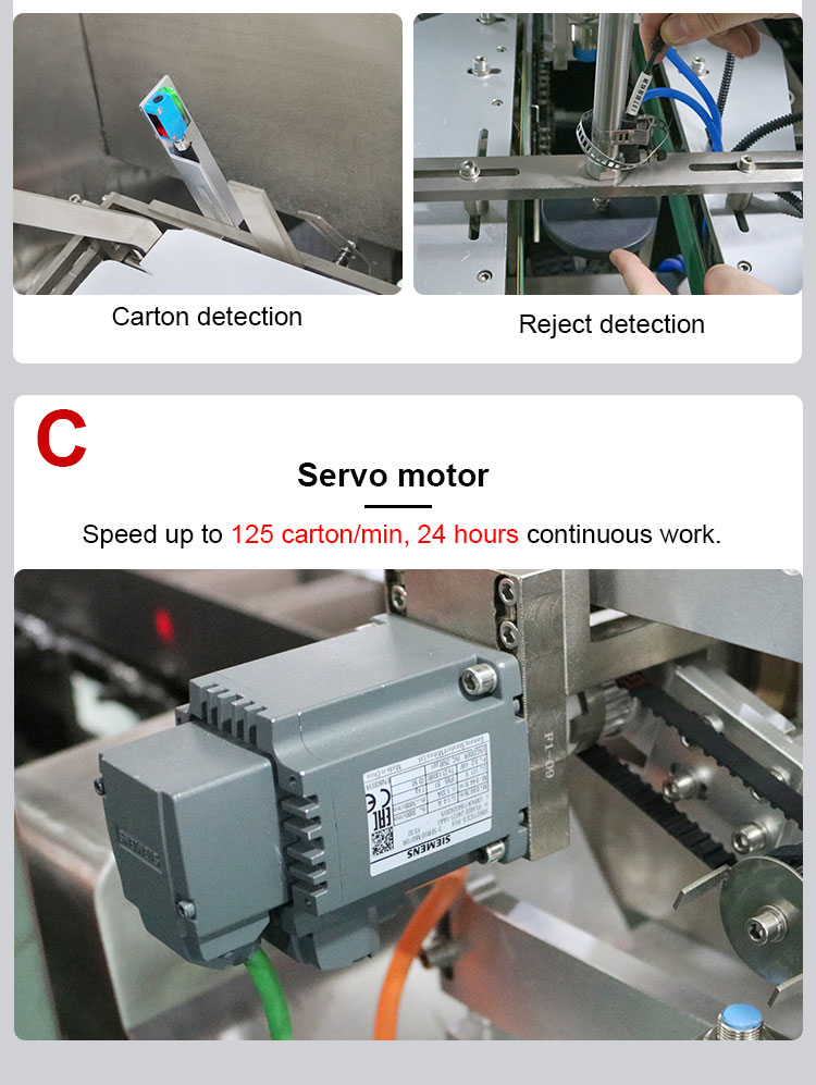 machine d'emballage automatique de boîtes en carton