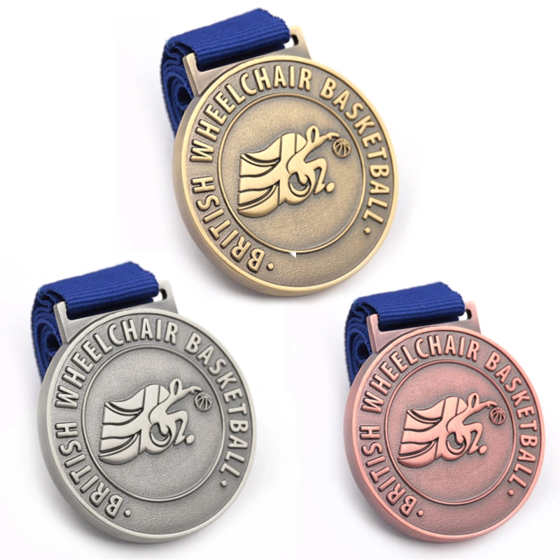 Fabricant de médailles de basket-ball personnalisées en or, argent et bronze