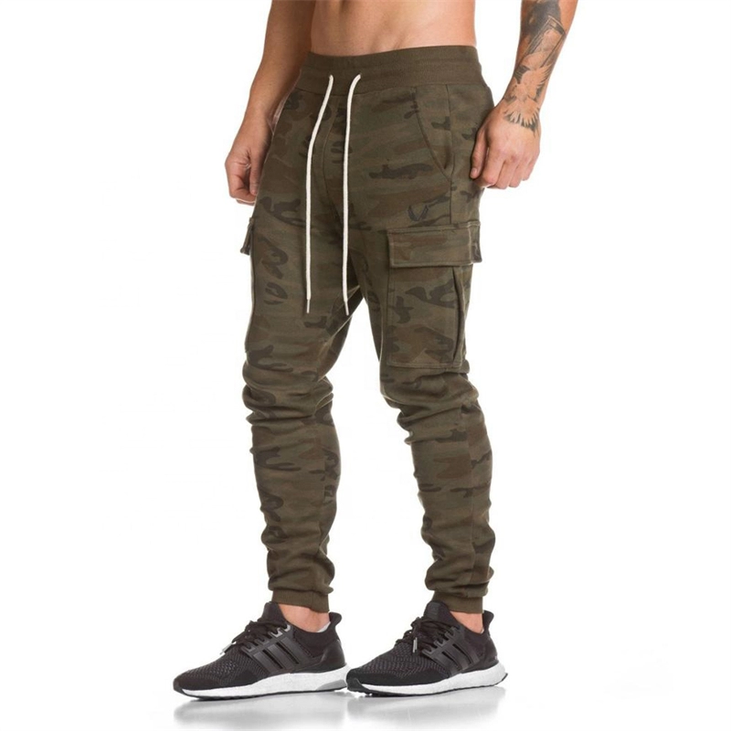 Pantalon de jogging cargo vierge pour hommes avec poche