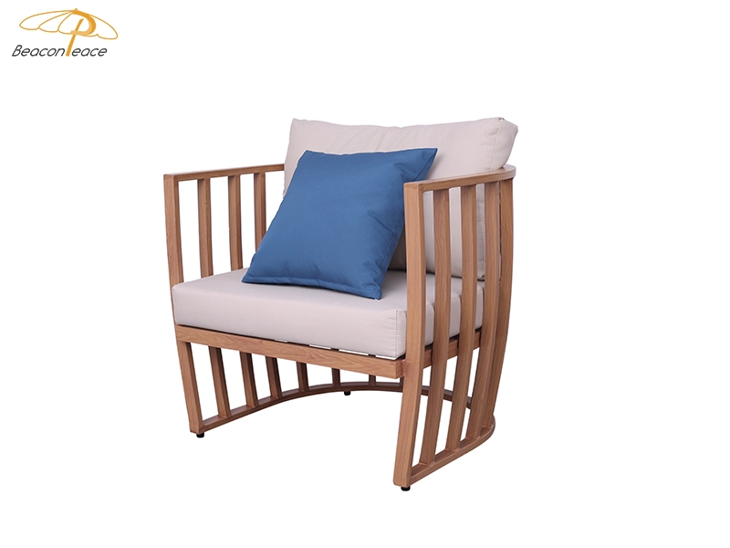 Canapé de causeuse imperméable de patio en bois de meubles de loisirs de jardin