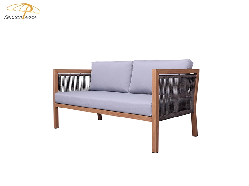 Canapé causeuse de patio en bois de mobilier d'extérieur de loisirs