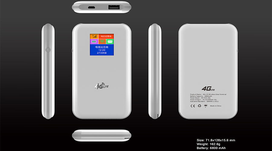 Terminal de données de routeur sans fil blanc 4g LTE