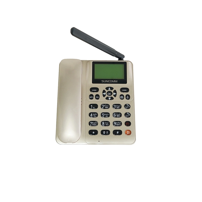 Téléphone fixe sans fil GSM de bureau double sim