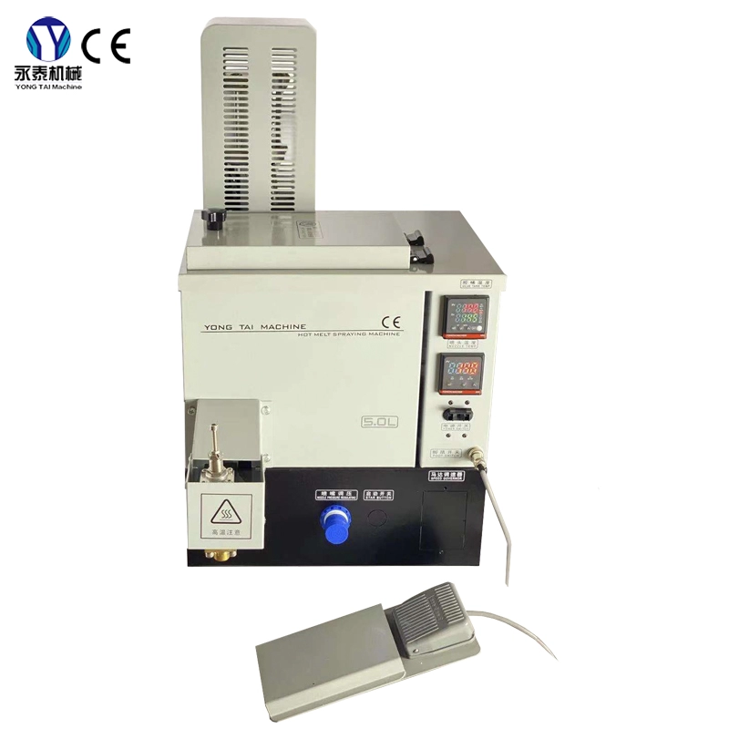 Machine adhésive de colle thermofusible YT-QB201, pompe pneumatique, applicateur de distribution pour l'emballage
