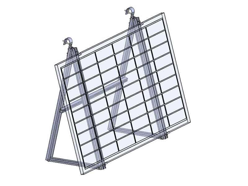 Support solaire de balcon de structure de montage solaire réglable de triangle